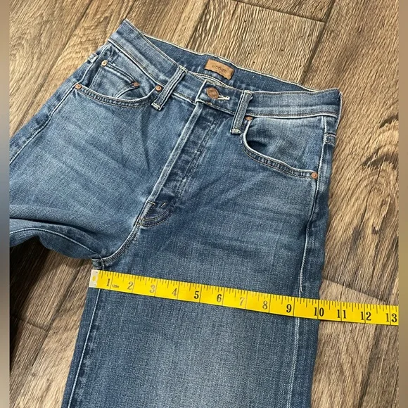 MOTHER Jeans Women Size 24 Blue The Tomcat Roller Groovy - Picture 9 of 16